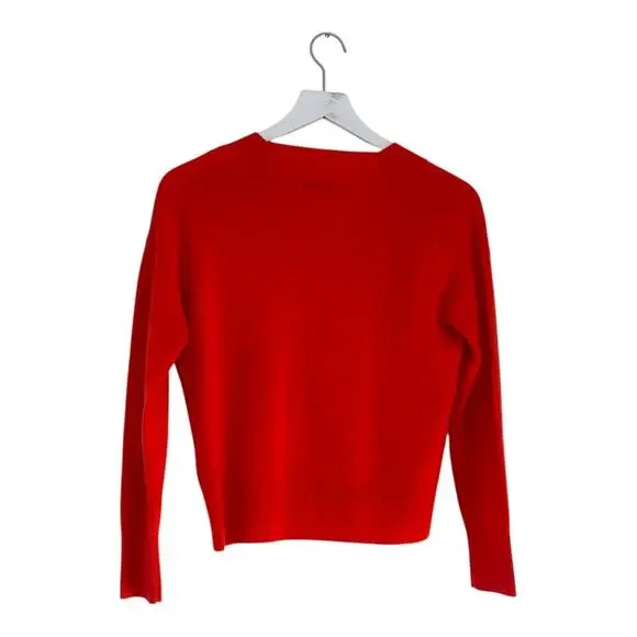 Madewell 100% Cashmere V-Neck Sweater Red Size XS